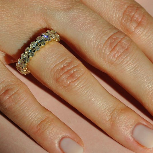 Oval Yellow Diamond Eternity Ring