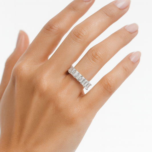 Emerald Diamond Eternity Ring