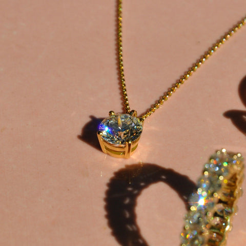 Brilliant Solitaire Diamond Necklace