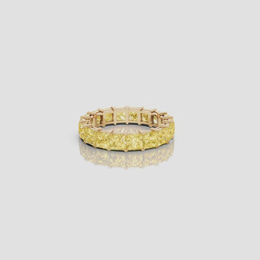 Princess Yellow Diamond Eternity Ring