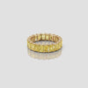 Emerald Yellow Diamond Eternity Ring