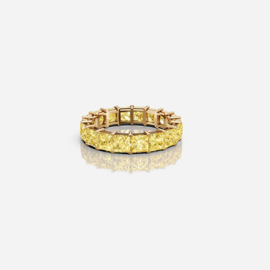Princess Yellow Diamond Eternity Ring