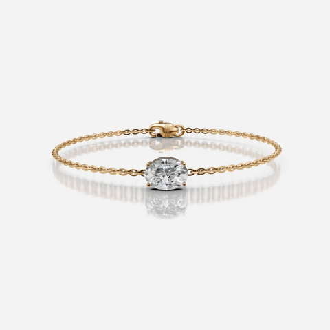 Solitaire Oval Bracelet