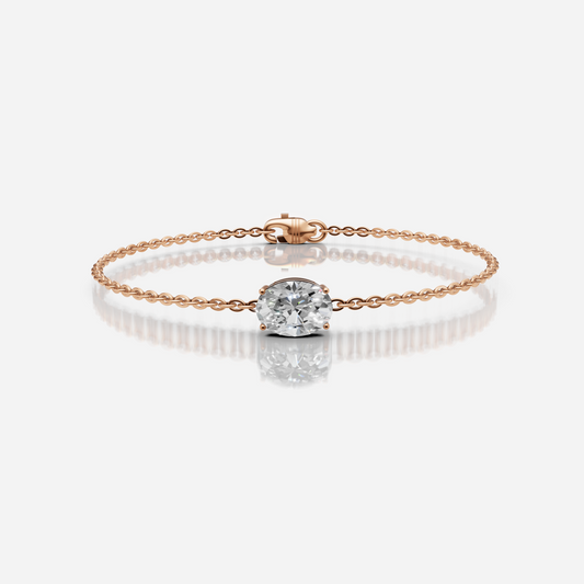 Solitaire Oval Bracelet