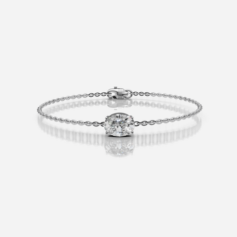 Solitaire Oval Bracelet