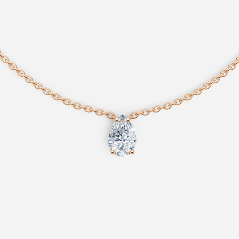 Pear Diamond Necklace