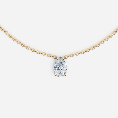 Pear Diamond Necklace