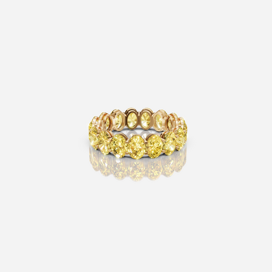 Oval Yellow Diamond Eternity Ring