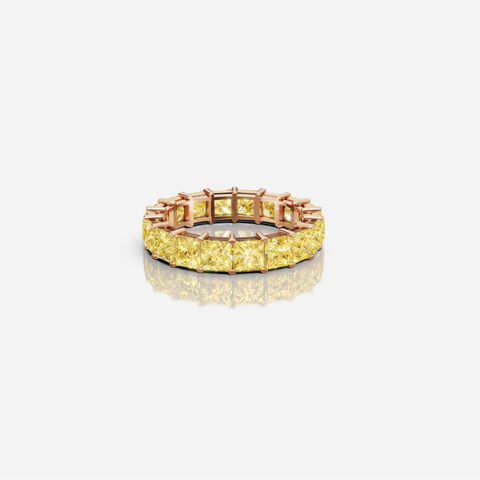 Princess Yellow Diamond Eternity Ring