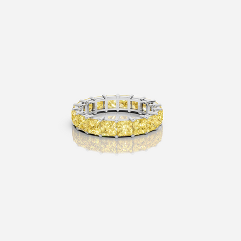 Princess Yellow Diamond Eternity Ring