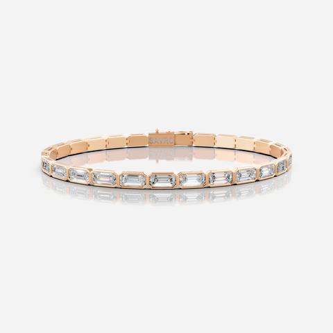 Bezel Emerald Tennis Bracelet